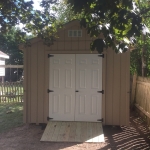 Hales corners gable built on site due to fence